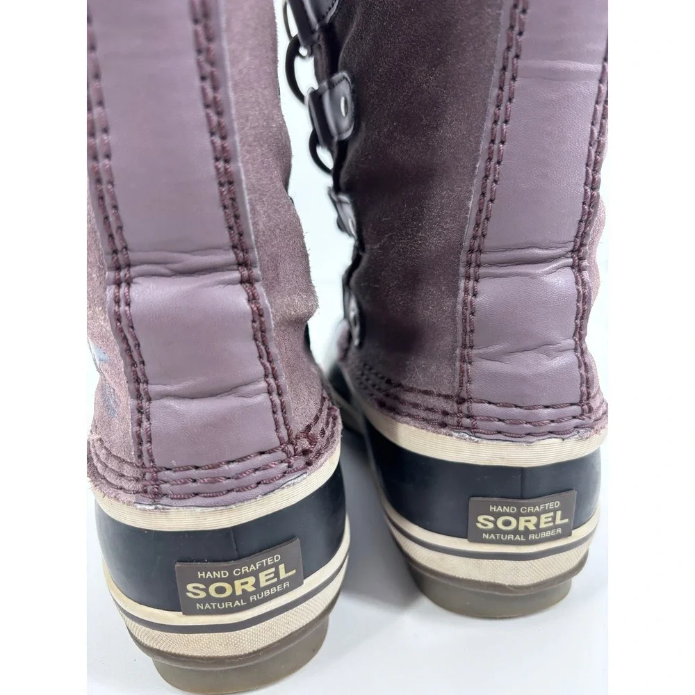 Sorel Snow Boots Kids 2 Purple Joan‎ of Arctic Waterproof Faux Fur NY1966-574